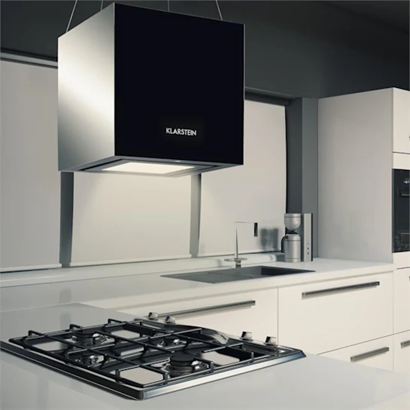 Recirkulace může být designová i velmi efektivní a poslouží i jako světlo nad vařičem. Zdroj: Electronic-star.cz